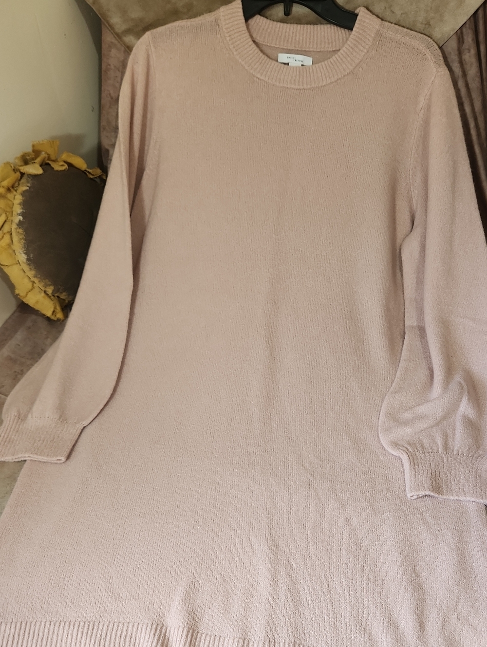 Daily Ritual Pale Pink Knit Mini Sweater Dress